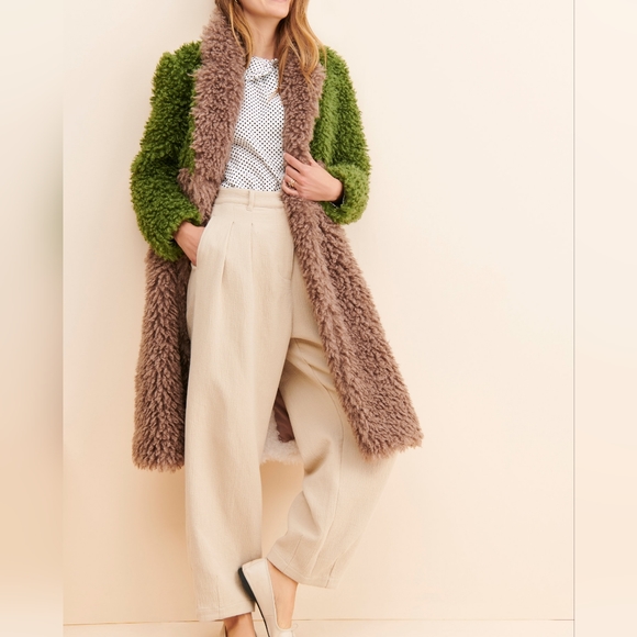 NWT ANTHRO | Hutch Colorblock Teddy Coat - Picture 6 of 13